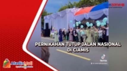 Heboh, Pernikahan Tutup Jalan Nasional di Ciamis