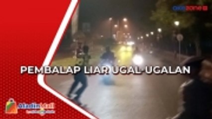 Gelar Razia Balap Liar, Polisi Nyaris Ditabrak Pengendara di Soreang