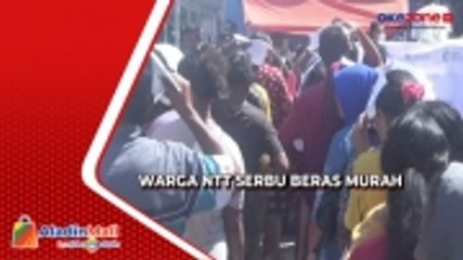 Operasi Pasar, Emak-Emak Berdesakan Serbu Beras Murah di Waingapu