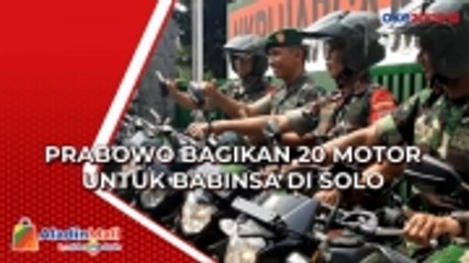 Bagikan 20 Motor Untuk Babinsa di Solo, Prabowo: Penunjang Mobilitas ke Masyarakat