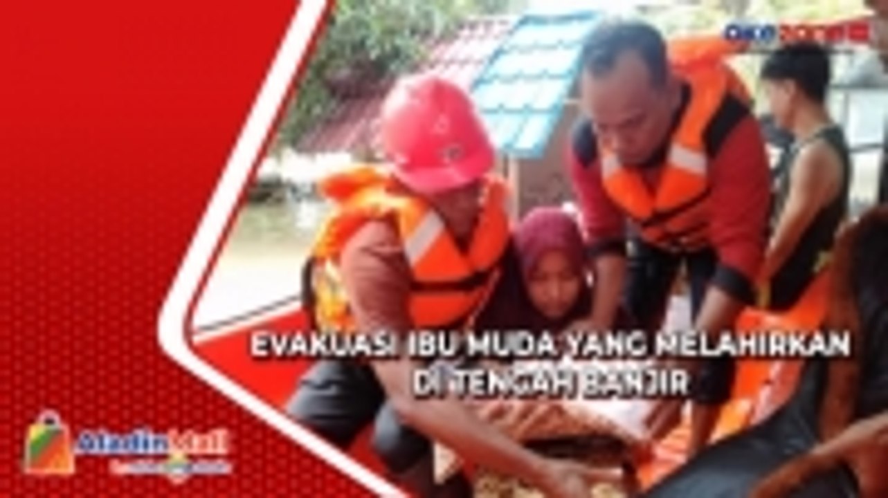 Detik-Detik Evakuasi Ibu Muda yang Melahirkan yang Terjebak di Tengah Kepungan Banjir di Aceh