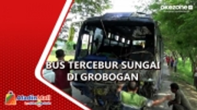 Sopir Ngantuk Bus Tercebur Sungai di Grobogan, Begini Nasib Penumpangnya