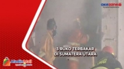 Tiga Ruko di Pasar Hongkong, Tebing Tinggi Terbakar