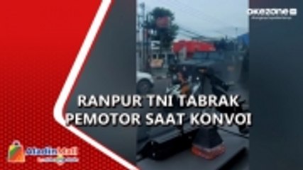 Download Video: Ranpur TNI Tabrak dan Lindas Pemotor saat Konvoi di Purwakarta, Korban Tewas