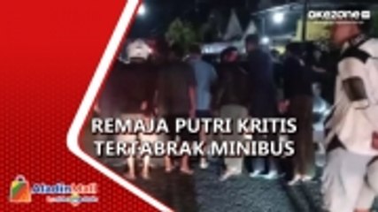 Remaja Putri Kritis Tertabrak Minibus di Blitar, Diduga Oleng saat Menyalip