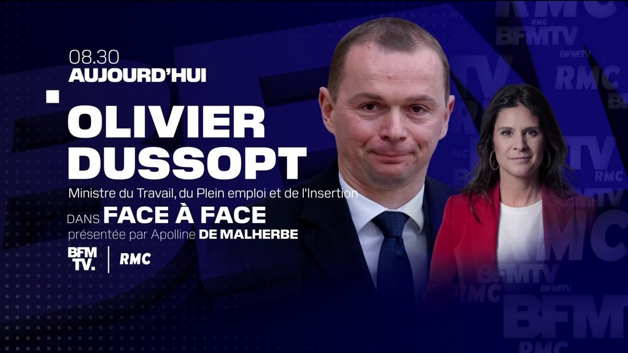  49.3, réforme des retraites... Le ministre du Travail Olivier Dussopt est l'invité de BFMTV