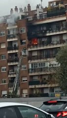 Incêndio num apartamento em Madrid