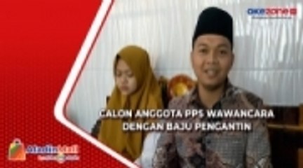 Tinggalkan Resepsi, Pria Ini Tes Wawancara Anggota PPS Kenakan Baju Pengantin