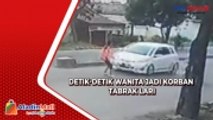 Terekam CCTV, Detik-Detik Seorang Wanita Jadi Korban Tabrak Lari di Medan