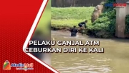 Coba Kabur, Pelaku Ganjal ATM Tabrak Sejumlah Kendaraan dan Ceburkan Diri ke Kali