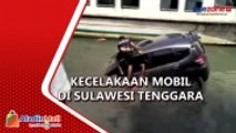 Emak-Emak Bawa Mobil Terjun Bebas ke Laut di Sulawesi Tenggara