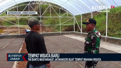 TNI Bantu Masyarakat Jatinangor Buat Tempat Wahana Wisata