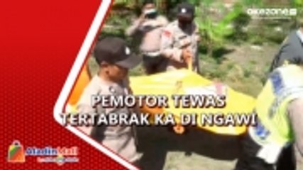 Terobos Perlintasan Kereta di Ngawi, Pemotor Tewas Terseret KA