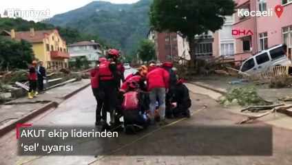 AKUT Kocaeli Ekip Lideri Eke, sel felaketleri nedeniyle vatandaşlara uyarılarda bulundu