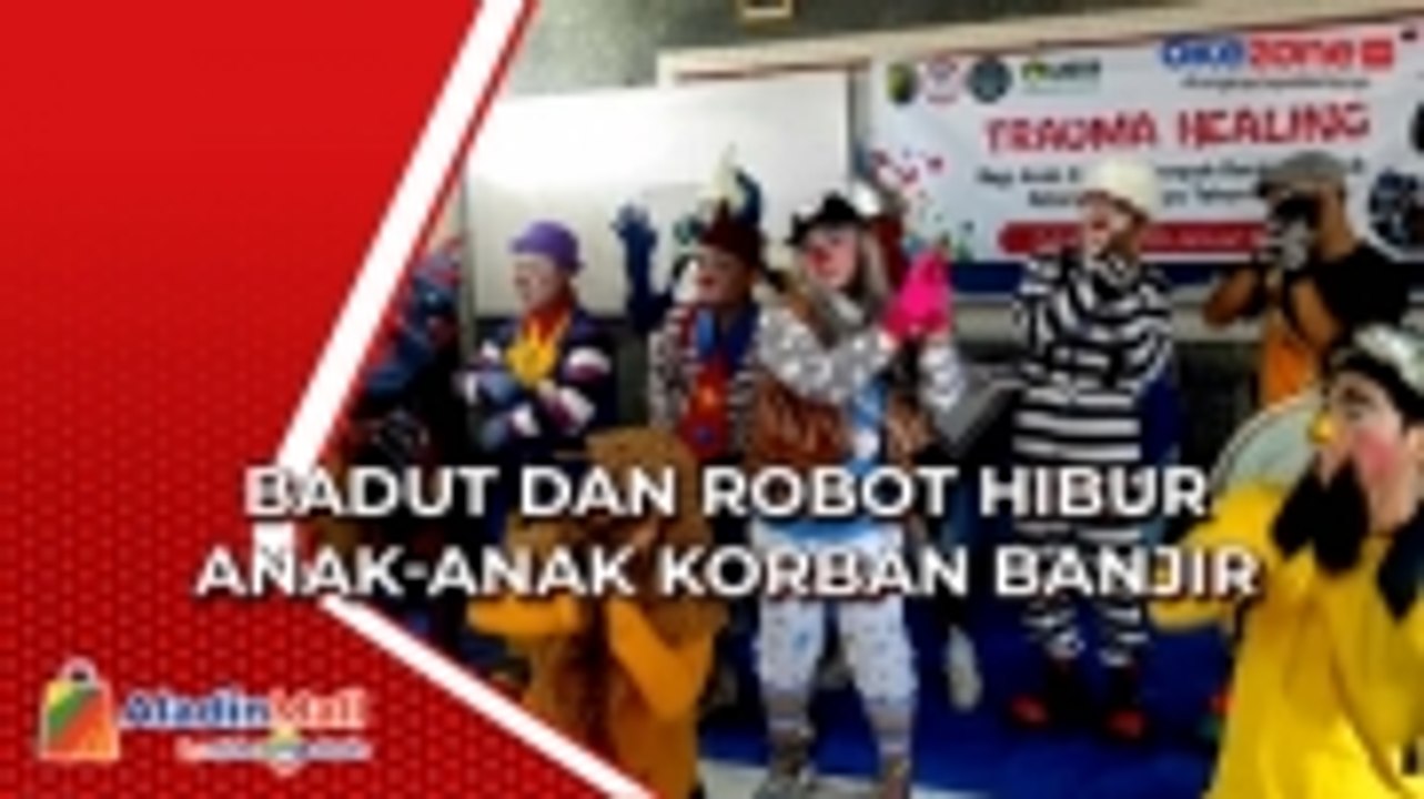 Ikuti Trauma Healing, AnakAnak Korban Banjir Pekalongan Dihibur Badut