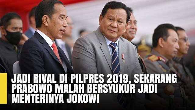 JADI RIVAL DI PILPRES 2019,SEKARANG PRABOWO MALAH BERSYUKUR JADI MENTERINYA JOKOWI