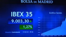 El Ibex 35 sube más de un 1 % tras la apertura y recupera los 9.000 puntos