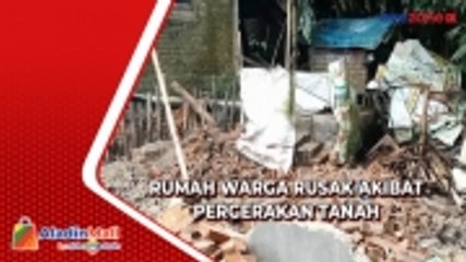 Intensitas Hujan Tinggi, Sejumlah Rumah Warga Rusak Akibat Pergerakan Tanah di Lebak