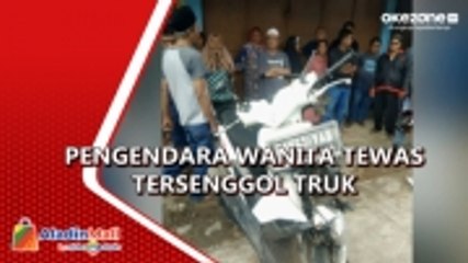 Pengendara Wanita Tewas Terbentur Aspal akibat Tersenggol Truk