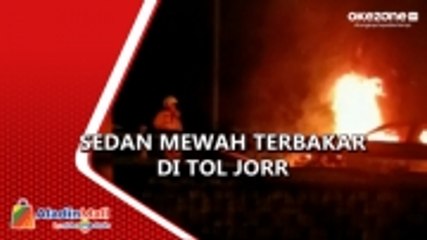 Sedan Mewah Terbakar di Ruas Tol JORR
