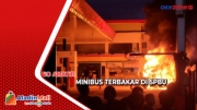 Minibus Terbakar di SPBU Maros, Petugas dan Pengendara Panik Berlarian