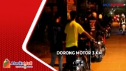 Terjaring Razia Knalpot Bising, Puluhan Pengendara di Purwokerto Dorong Motor 3 Km