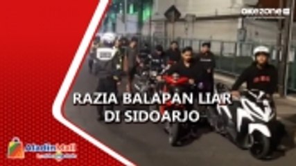Razia Balap Liar di Sidoarjo, Puluhan Motor Diamankan Polisi