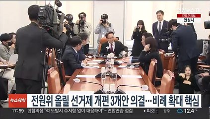 정개특위 소위, 전원위 올릴 '선거제 개편 3개안' 의결…비례 확대 핵심