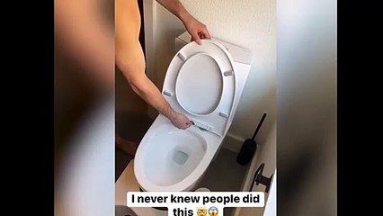 Bu nasıl iş: Klozet kapağını bulaşık makinesine koydu