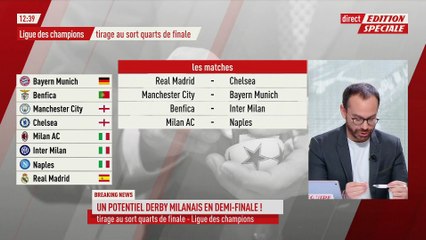 Tải video: Le tirage au sort des quarts et demi-finales - Foot - C1