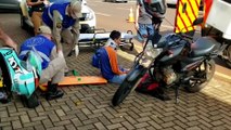 Motociclista fica ferido em acidente de trânsito na rua Erechim
