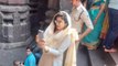 रायसेन: फ़िल्म अभिनेत्री रवीना टंडन पहुंची भोजपुर मंदिर, भोलेनाथ के किए दर्शन