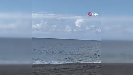 Denizde çıkan hortum karaya ulaşmadan kayboldu