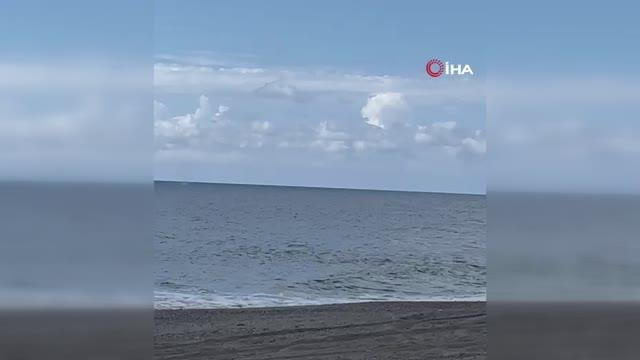 Denizde çıkan hortum karaya ulaşmadan kayboldu