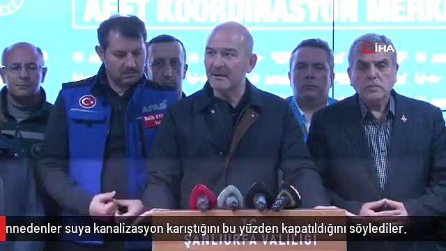 Bakan Soylu: Maalesef kendilerini gazeteci zannedenler suya kanalizasyon karıştığını bu yüzden kapatıldığını söylediler.