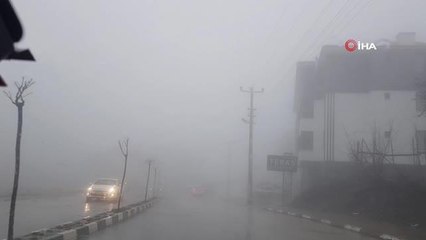 Karabük'te sağanak ve sis etkisini gösteriyor