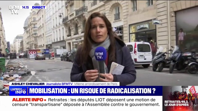 Retraites: la manifestation de jeudi dernier a laissé des traces dans le 8ème arrondissement de Paris