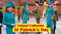 Kate Middleton stuns in turquoise coat at St Patrick's Day parade 