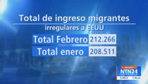 Más de 200.000 migrantes entraron de manera irregular a Estados Unidos en febrero