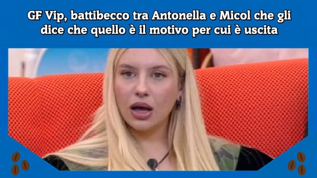 GF Vip, battibecco tra Antonella e Micol che gli dice che quello è il motivo per cui è uscita