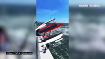 Sosyal medyada viral oldu! Tekneyle balığa çıkan bir çift bir anda yüzlerce köpek balığının arasında kaldı
