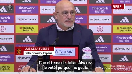 De la Fuente: "Voté a Julián Álvarez porque me gusta, no bebo"