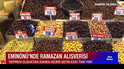 Eminönü'nde Ramazan alışverişi... 4 kişilik bir ailenin kahvaltılığı 1.500 lira