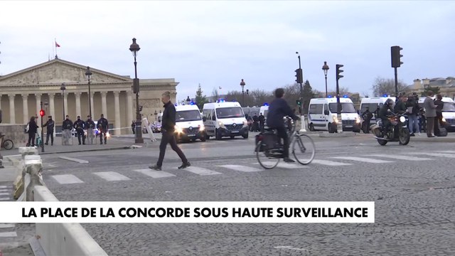 Réforme des retraites : la place de la Concorde sous haute surveillance