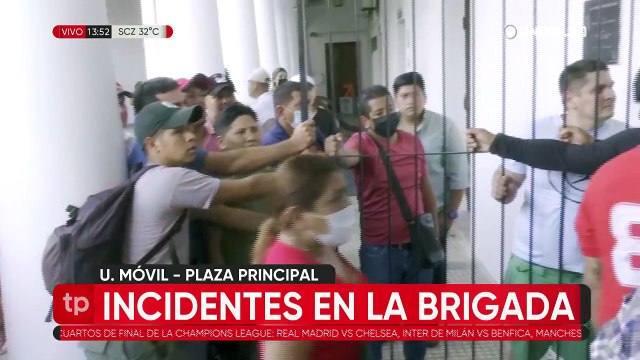 Empujones y gritos en edificio de la Brigada parlamentaria cruceña previo a sesión de elección de directiva