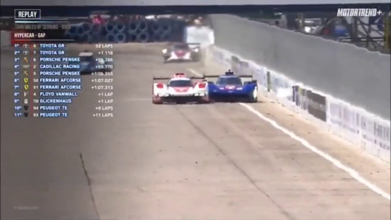 WEC 2023 1000 Km Sebring Race Epic Battle Lynn vs Vanthoor