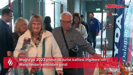Muğla'da sezon açıldı! 2023'ün ilk turist kafilesi geldi