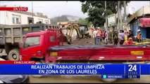 Chaclacayo: Vecinos realizan trabajos de limpieza en avenida Los Laureles