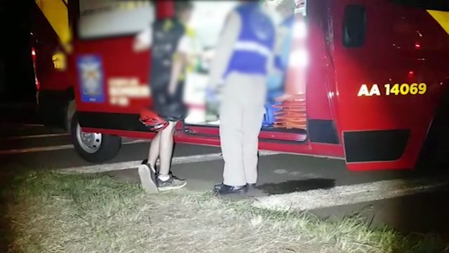 Ciclista fica ferido ao sofrer queda de bicicleta na BR-277