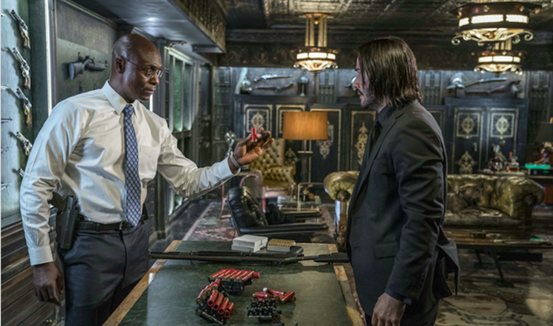 John Wick 3 - Lance Reddick (Charon) & Keanu Reeves Gun Selection Scene
